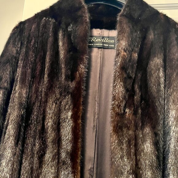 Revillon  Full Length Dark Mink Coat - Picture 2 of 2
